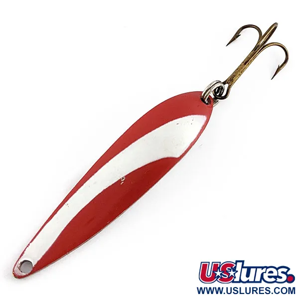 Vintage Acme Fiord Spoon  Lightning (1950s), 2/5oz red/white/nickel fishing spoon #20407