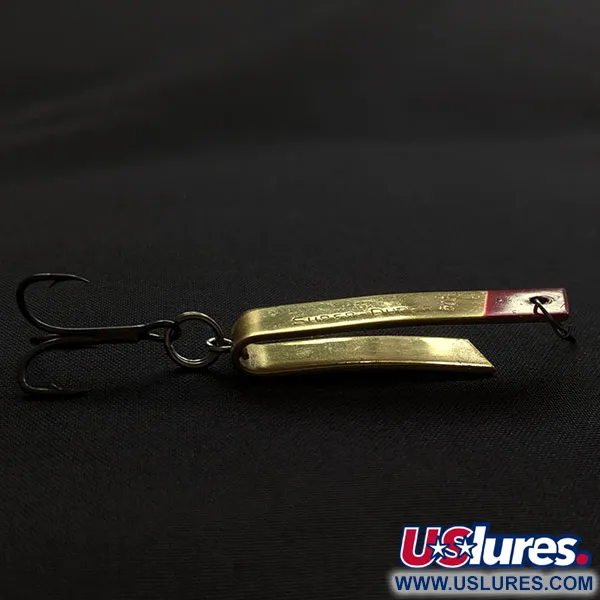 Vintage Luhr Jensen Super-Duper 503, 1/8oz gold fishing spoon #20408