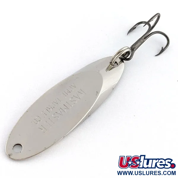Vintage Acme Kastmaster, 1/4oz nickel fishing spoon #20420