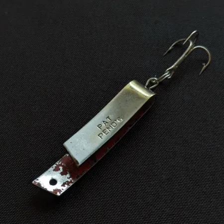 Vintage South Bend Super-Duper 503, 1/8oz nickel/red fishing spoon #20423