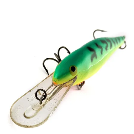Vintage Rapala Shad Rap Deep Runner 07, 1/4oz FT (Fire Tiger) fishing lure #20427