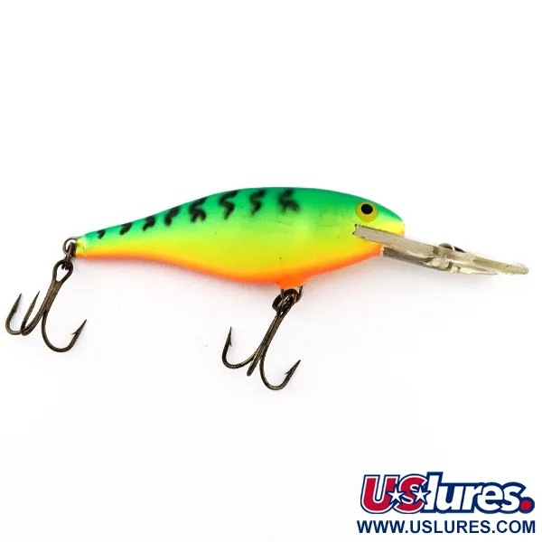 Vintage   Rapala Shad Rap Deep Runner 07, 1/4oz FT (Fire Tiger) fishing lure #20427