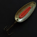 Vintage   Nebco Pixee, 3/4oz nickel/brass/pink fishing spoon #20434