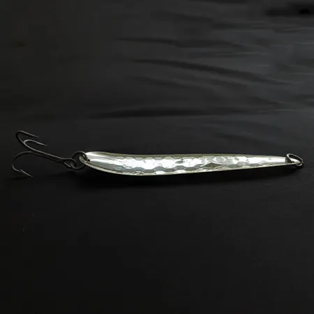 Vintage Luhr Jensen Diamond King 5, 1/2oz silver/red/blue/yellow fishing spoon #20435