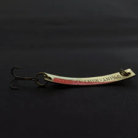 Vintage Yakima Bait Skiny-miny UV, 1/8oz gold/orange UV fishing spoon #20473