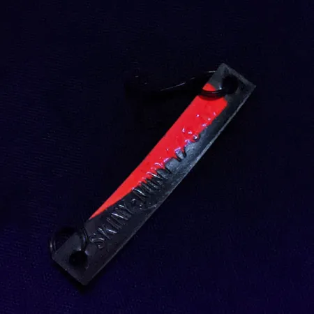 Vintage Yakima Bait Skiny-miny UV, 1/8oz gold/orange UV fishing spoon #20473