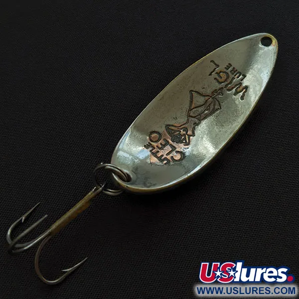 Vintage  Seneca Little Cleo (HULA GIRL), 1/2oz nickel/copper fishing spoon #20474
