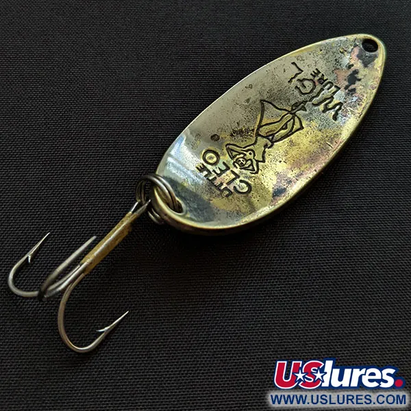 Vintage Seneca Little Cleo (Hula Girl), 2/3oz gold fishing spoon #20476