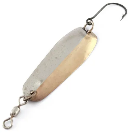 Vintage Luhr Jensen McMahon 5, 1/2oz nickel/brass fishing spoon #20478