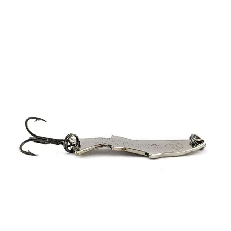 Vintage Atlantic Lures Golden Wobble-Fish, 1/4oz nickel fishing spoon #20479