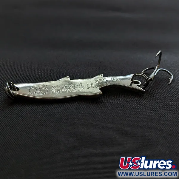 Vintage   Atlantic Lures Golden Wobble-Fish, 1/4oz nickel fishing spoon #20479