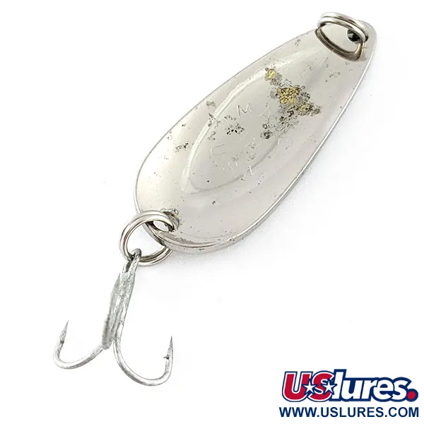 Vintage Worth Chippewa Steel Spoon, 1/3oz nickel fishing spoon #20481