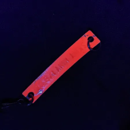 Vintage Yakima Bait Skiny-miny UV, 1/8oz nickel/orange UV fishing spoon #20483