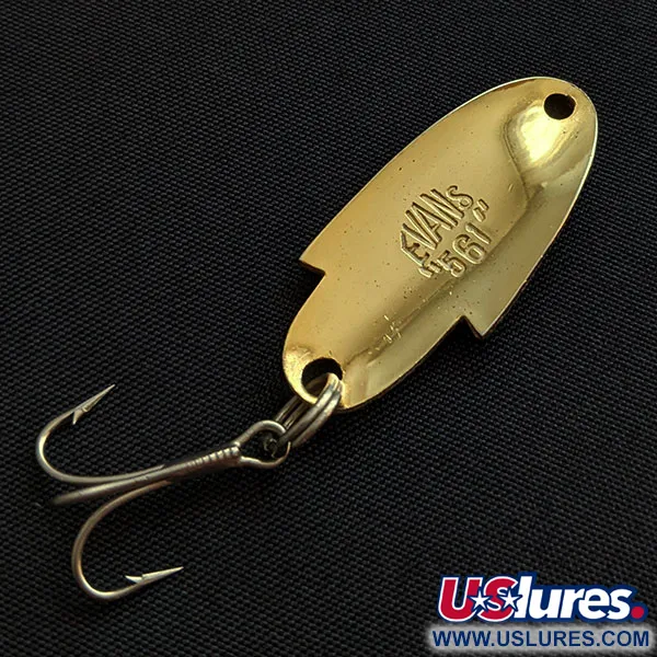 Vintage   Glen Evans Evans "561", 3/16oz gold fishing spoon #20484