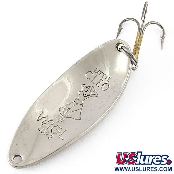 Vintage Seneca Little Cleo (Hula Girl), 1/2oz nickel fishing spoon #20489