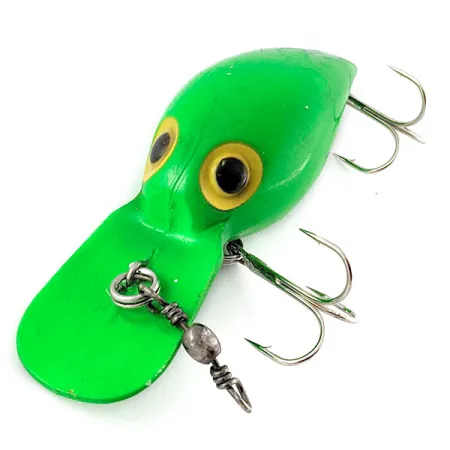 Vintage  Storm Magnum Wiggle Wart UV (Pre Rapala), 3/4oz green fishing lure #20490
