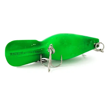 Vintage  Storm Magnum Wiggle Wart UV (Pre Rapala), 3/4oz green fishing lure #20490