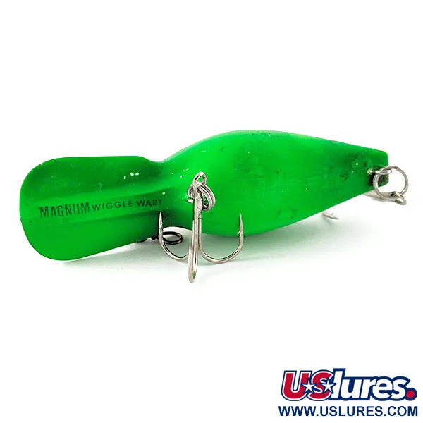 Vintage    Storm Magnum Wiggle Wart UV (Pre Rapala), 3/4oz green fishing lure #20490