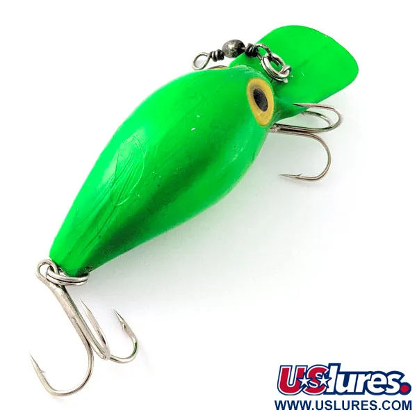 Vintage    Storm Magnum Wiggle Wart UV (Pre Rapala), 3/4oz green fishing lure #20490