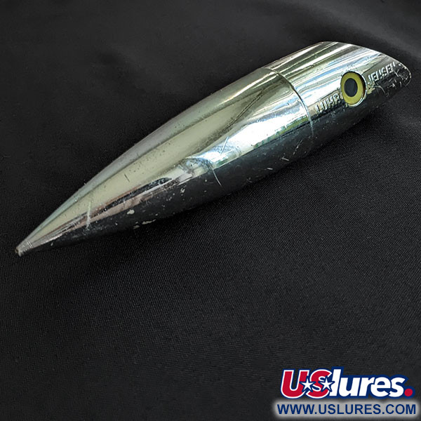 Vintage Luhr Jensen J-Plug Silver bullet, 1/2oz silver fishing lure #20496