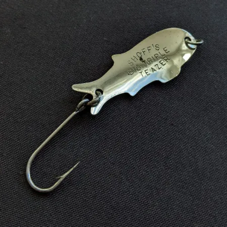 Vintage Shoff's Big Triple Teazer, 1/16oz nickel fishing spoon #20503
