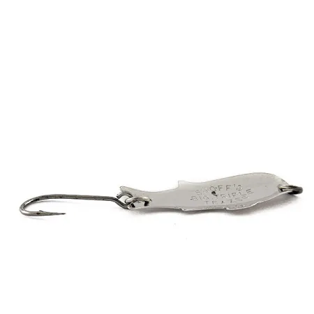 Vintage Shoff's Big Triple Teazer, 1/16oz nickel fishing spoon #20503