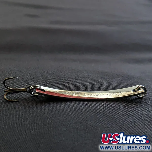 Vintage Yakima Bait Skiny-miny, 1/8oz nickel/red fishing spoon #20510