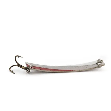 Vintage Yakima Bait Skiny-miny, 1/8oz nickel/red fishing spoon #20510