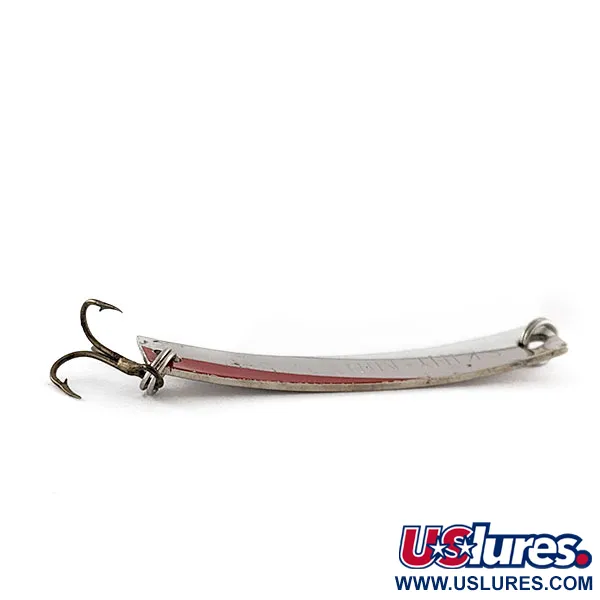 Vintage Yakima Bait Skiny-miny, 1/8oz nickel/red fishing spoon #20510