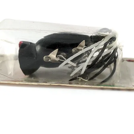 Fred Arbogast Hula Popper, 1/3oz black fishing lure #20518