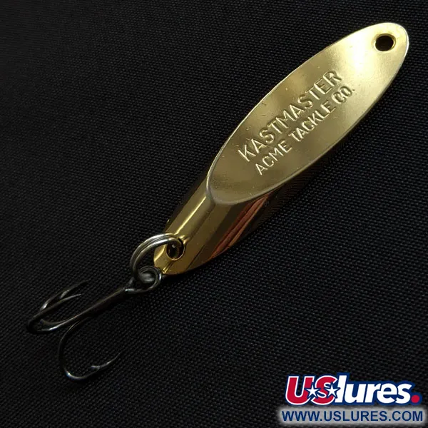Vintage Acme Kastmaster, 1/4oz gold fishing spoon #20520