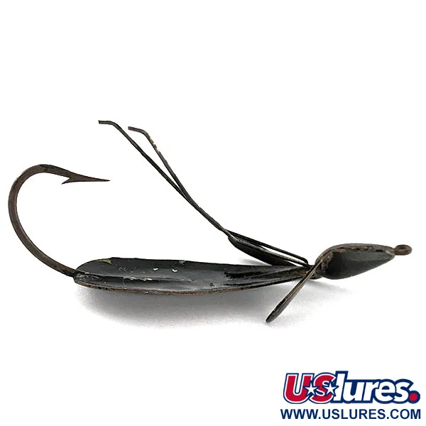 Vintage Panther Martin Weed Wing, 2/5oz black fishing spoon #20521