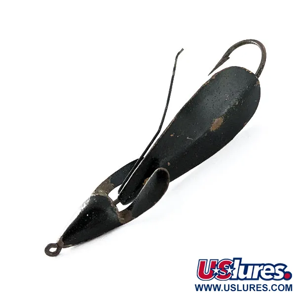 Vintage Panther Martin Weed Wing, 2/5oz black fishing spoon #20521