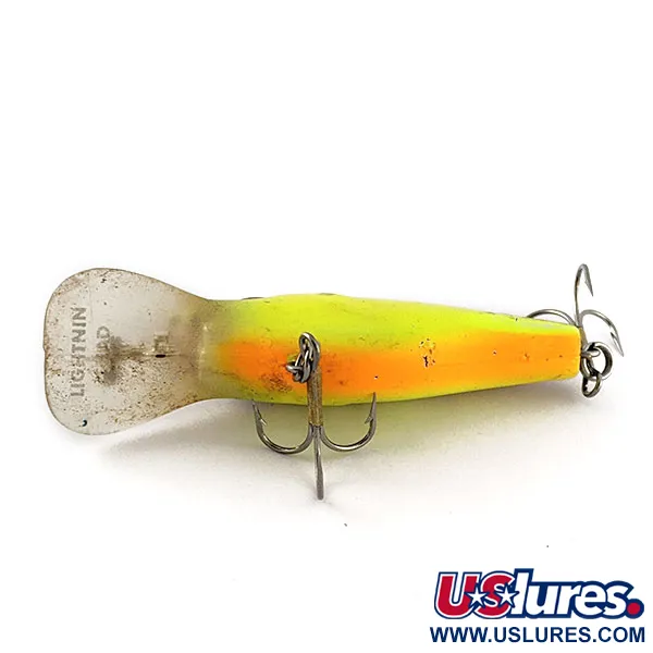 Vintage   Storm Lightning Shad (Pre Rapala), 1/2oz yellow fishing lure #20523