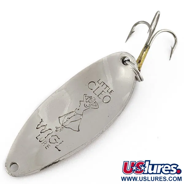 Vintage Seneca Little Cleo (Hula Girl), 1/2oz nickel fishing spoon #20530