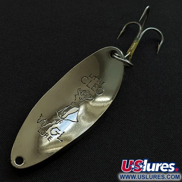 Vintage Seneca Little Cleo (Hula Girl), 1/2oz nickel fishing spoon #20530