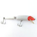 Vintage   The Producers Finnigan's Minnow Jointed, 1/2oz White Red Head fishing lure #20534