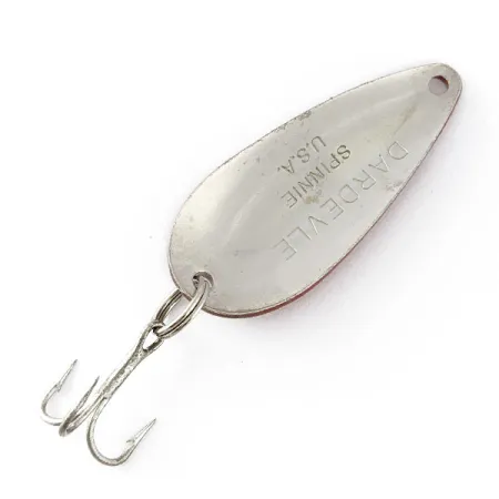Vintage Eppinger Dardevle Spinnie, 1/3oz Red White Chunk fishing spoon #20535