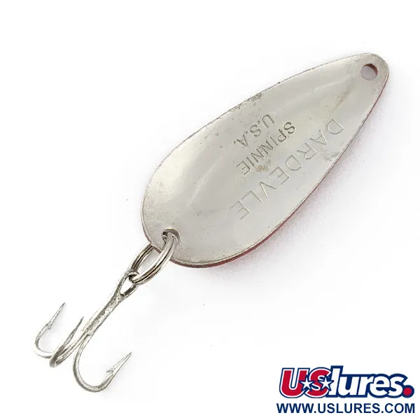 Vintage Eppinger Dardevle Spinnie, 1/3oz Red White Chunk fishing spoon #20535