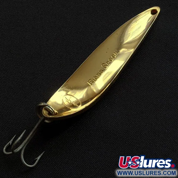 Vintage Acme Fiord Spoon Lightning (1950s), 2/5oz gold fishing spoon #20537
