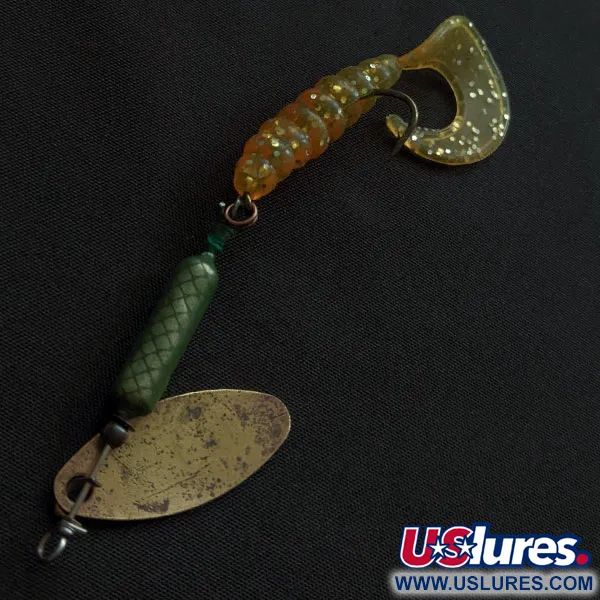 Vintage  Yakima Bait Worden’s Original Rooster Tail, 1/4oz brass spinning lure #20545