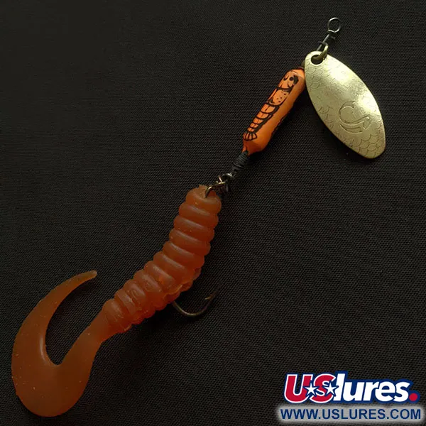 Vintage  Yakima Bait Worden’s Original Rooster Tail, 1/4oz brass/red spinning lure #20548