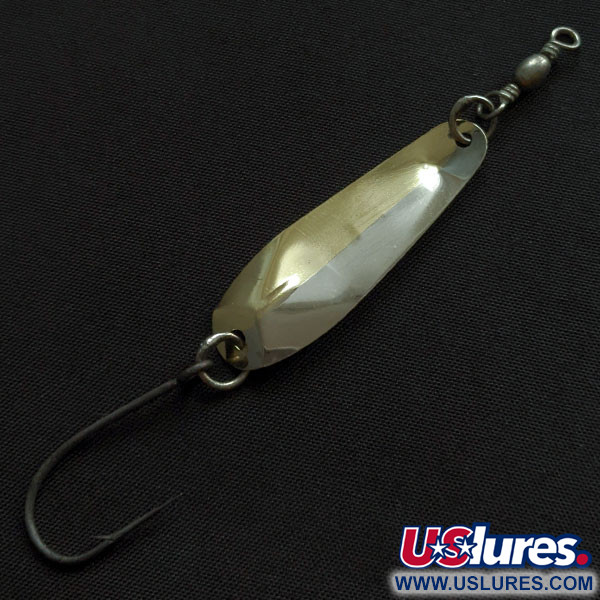 Vintage   Luhr Jensen McMahon 3, 3/32oz brass/nickel fishing spoon #20556