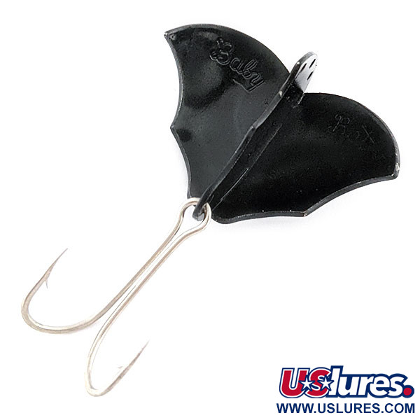 Vintage  Harrison Industries Vintage Vibra Baby Bat, 1/2oz black fishing spoon #20562