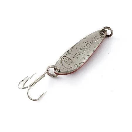 Vintage Acme Fiord Spoon Jr  Lightning (1950s), 1/8oz red/white/nickel fishing spoon #20563