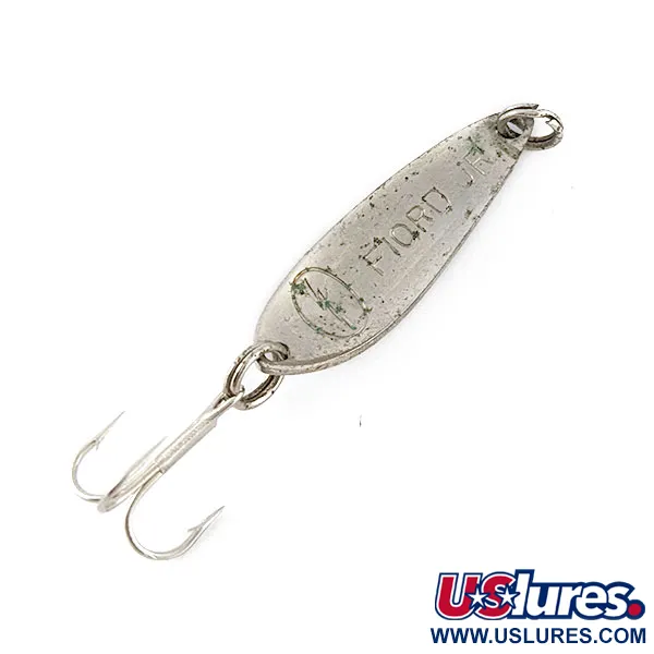 Vintage Acme Fiord Spoon Jr Lightning  (50s), 1/8oz nickel/blue fishing spoon #20564