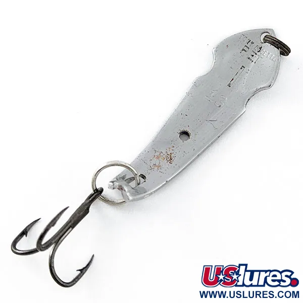 Vintage   Tony Accetta Pet Spoon 13, 3/16oz nickel fishing spoon #20566