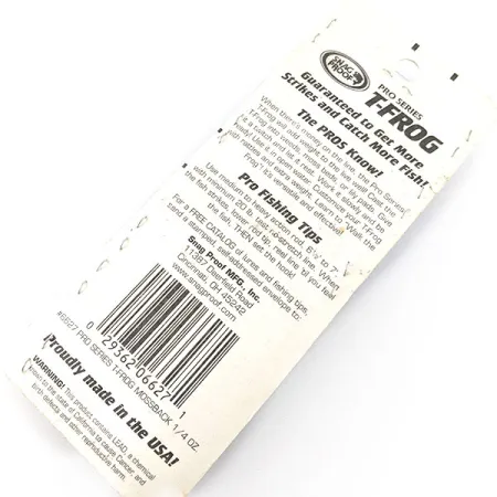 Snag Proof Pro series T-Frog #6227, 1/4oz Mossback fishing lure #20568