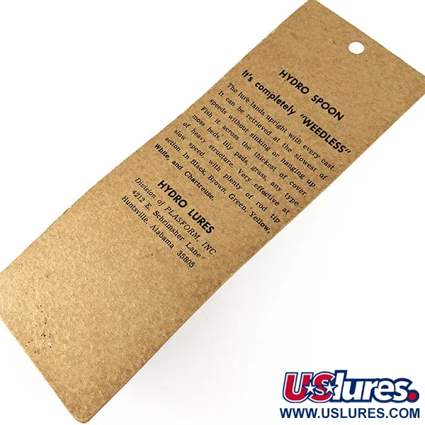  Hydro Lures Hydro Spoon, 2/5oz black green fishing #20569