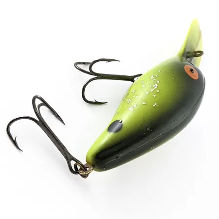Vintage Rogers Deep JIM, 1/2oz green fishing lure #20570